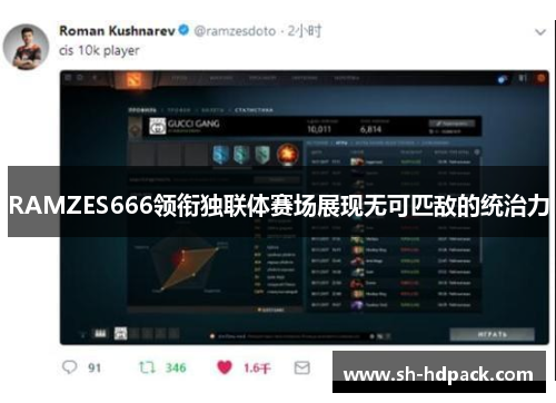 RAMZES666领衔独联体赛场展现无可匹敌的统治力